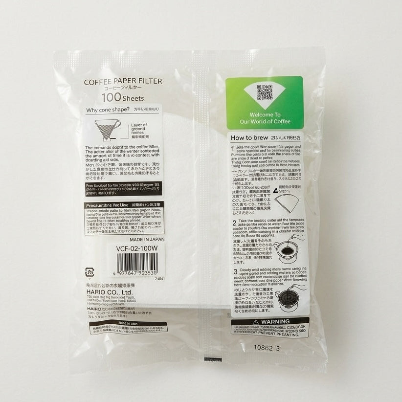 Coffee paper filters from Hario Co., Ltd.